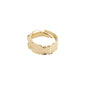 BATHILDA recycelter rustikaler Ring, vergoldet