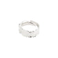 BATHILDA rustic ring, silver-plated, showcasing a minimalist, chunky design ideal for both everyday wear and special occasions.