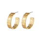CAROL medium hoop earrings gold-plated