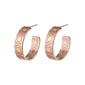 CAROL medium hoop earrings rosegold-plated