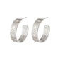CAROL medium hoop earrings silver-plated