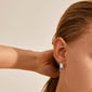 CAROL medium hoop earrings silver-plated