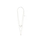 CAROL layered necklace 3-in-1 silver-plated, features small coins and crystals, perfect for creating a stylish, bohemian layered look with 40, 48, and 50 cm chains.