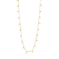 MAJA crystal multi drops necklace, gold-plated, featuring sparkling Preciosa crystal drops on a delicate chain, perfect for adding a romantic, feminine touch.
