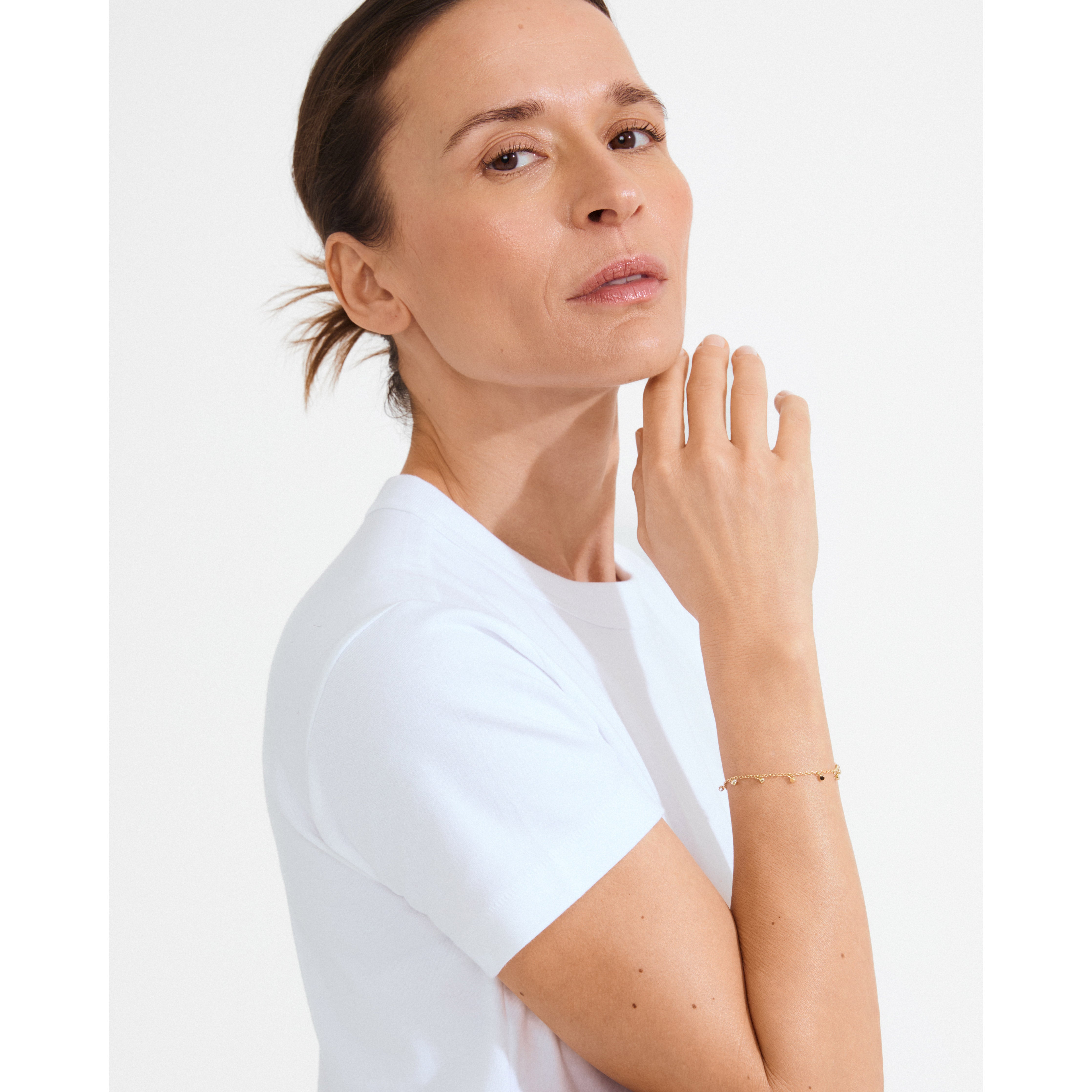 MAJA krystal multi-drops armbånd guldbelagt