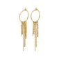 MAJA crystal waterfall hoop earrings gold-plated