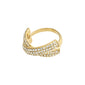 EDTLI crystal ring gold-plated