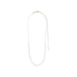 BERTHE pearl necklace silver-plated, featuring delicate chain and genuine freshwater pearls, offering an elegant, versatile accessory from Pilgrim's collection.