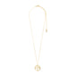 ALIA necklace gold-plated with a round Tree of Life pendant, adorned with Preciosa crystals, elegantly combines classic design and modern style.