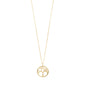 ALIA necklace gold-plated with a round Tree of Life pendant, adorned with Preciosa crystals, offering a timeless, meaningful design for personal style expression.