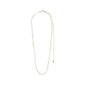 ELLIANA necklace silver-plated featuring genuine freshwater pearls and mother-of-pearl coloured glass beads with a silver clasp, offering a contemporary twist on a classic design.