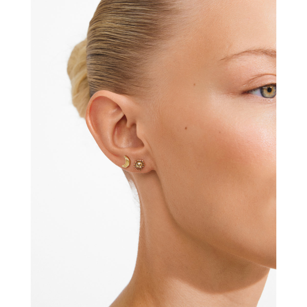 MISHA earrings, 2-in-1 set, gold-plated