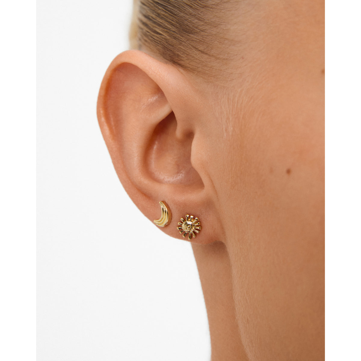 MISHA earrings, 2-in-1 set, gold-plated