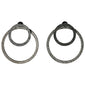 ZOOEY recycled 2-in-1 earrings hematite color