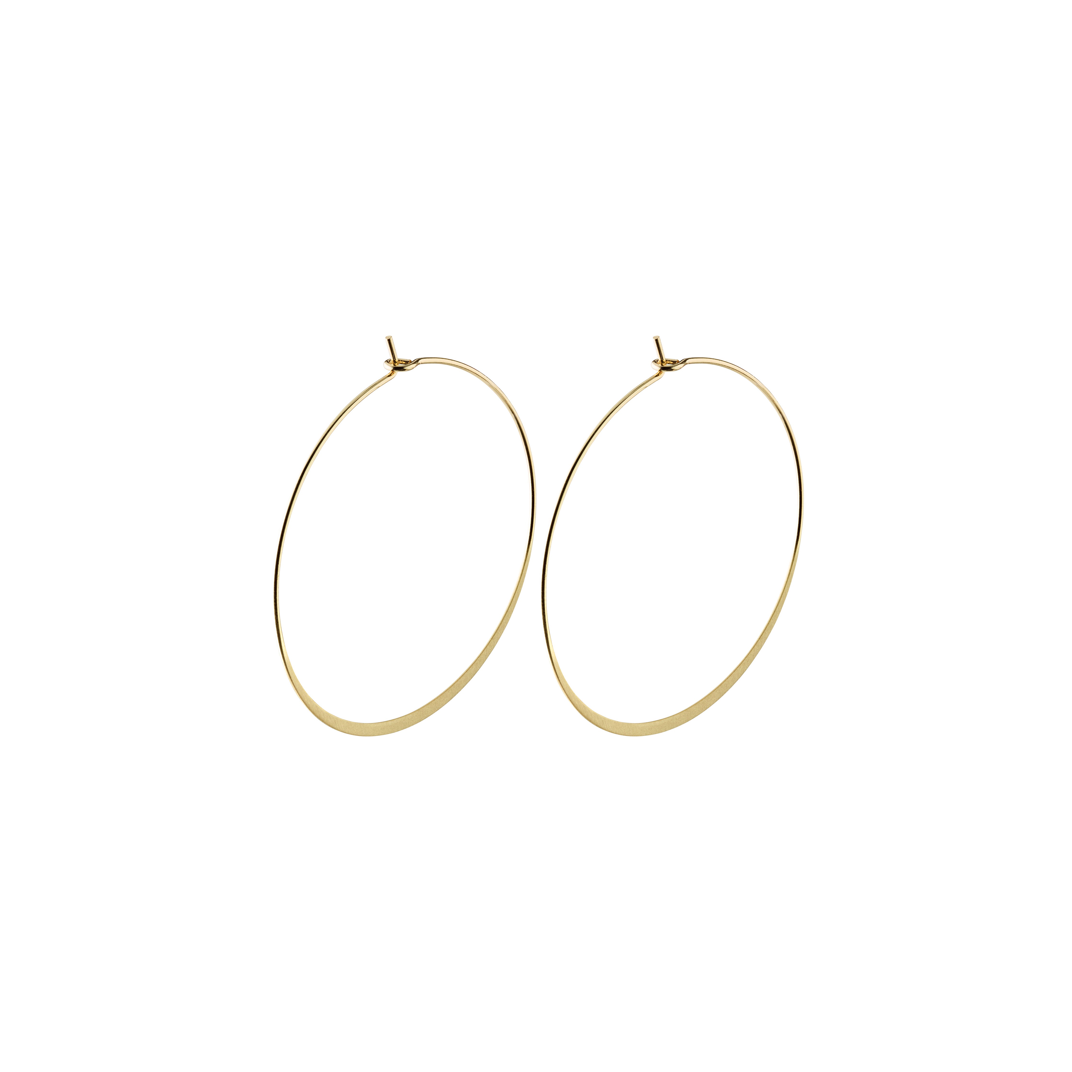 TILLY earrings gold-plated: A pair of elegant, gold-plated hoop earrings, perfect for both everyday and evening wear, reflecting Pilgrim's Scandinavian craftsmanship.