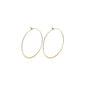 TILLY earrings gold-plated: A pair of elegant, gold-plated hoop earrings, perfect for both everyday and evening wear, reflecting Pilgrim's Scandinavian craftsmanship.