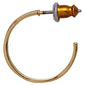 BELLA semi-hoop earrings gold-plated, featuring a polished, flattened design with a tribal-inspired raw finish, showcasing a classic, effortless elegance.