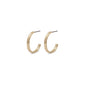 BELLA semi-hoop earrings, gold-plated, featuring a polished, tribal-inspired design with a radiant finish. Perfect for trendsetting individuals seeking timeless Scandinavian style.