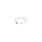 LULU blue crystal stack ring silver-plated