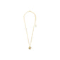 JOLA recycled crystal coin necklace gold-plated