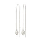 JOLA recycled long chain earrings silver-plated