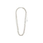 LILY chain necklace silver-plated, featuring eight distinct chains including box, ball, and cable styles, creating a trendy layered look. Perfect for adding flair to any outfit.