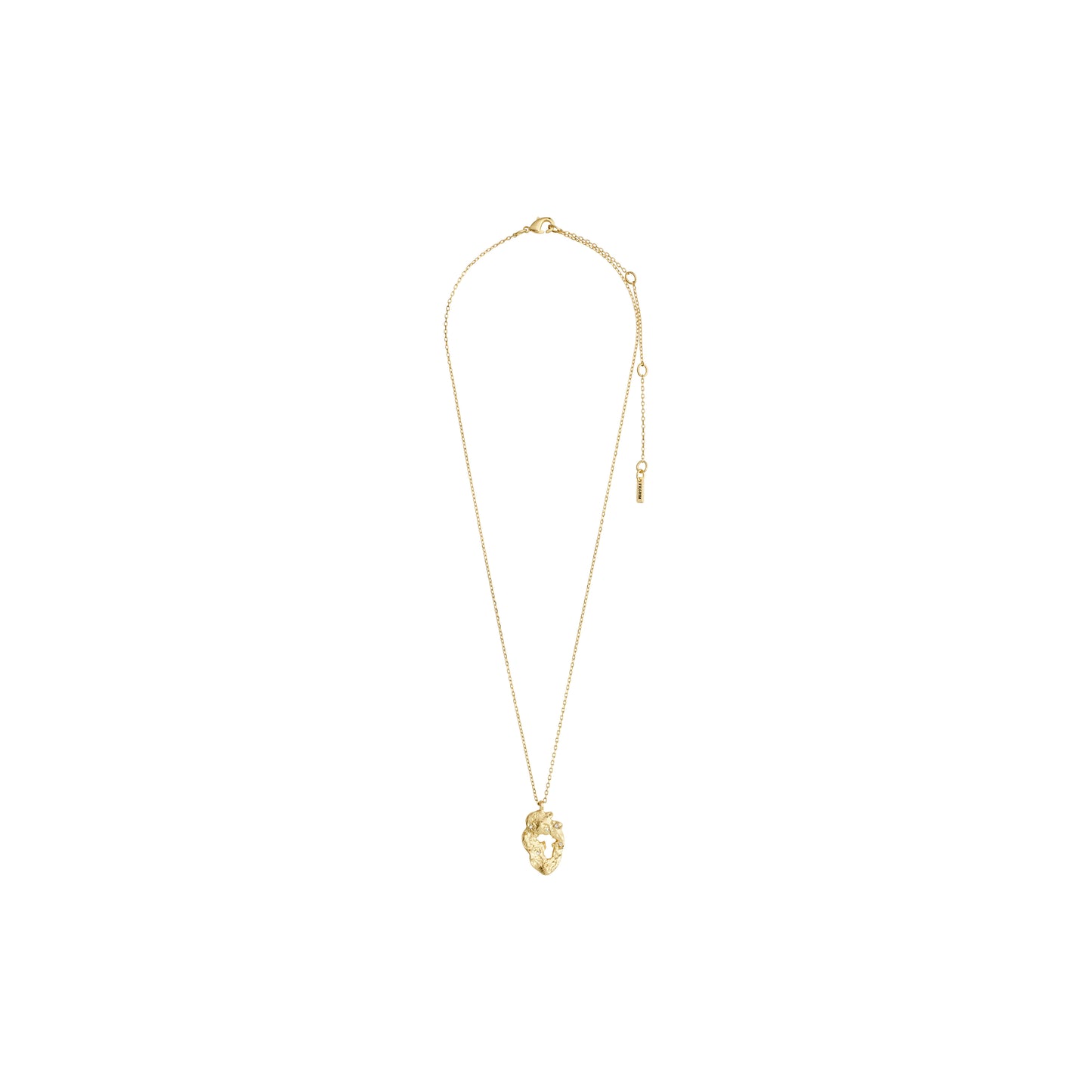 QUINN recycled organic shaped pendant necklace gold-plated