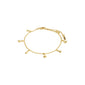 QUINN recycled crystal charm bracelet gold-plated