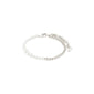 RELANDO pearl bracelet, silver-plated, featuring white glass beads and a chunky curb chain for a stylish, elegant look from Pilgrim's Classic Collection.