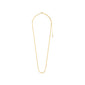 NIKITA necklace gold-plated: an elegant, slim herringbone chain with a lobster-claw clasp and adjustable extension, crafted for chic, genderless style.