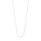 NIKITA necklace silver-plated: A sleek herringbone chain made of polished silver metal, elegantly draped for a chic, gender-neutral style.