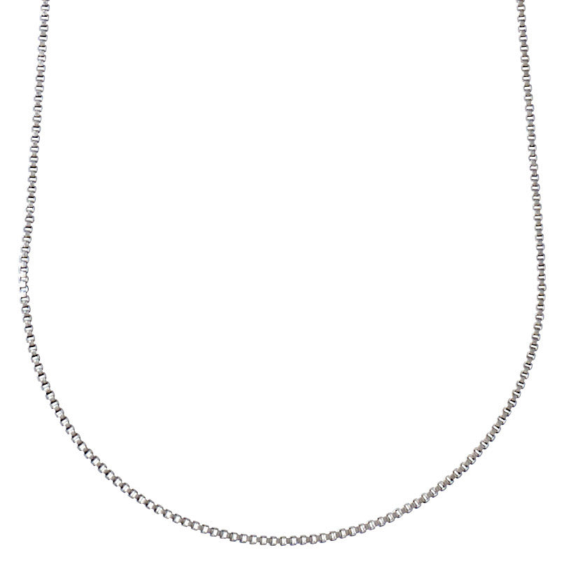 NANCY necklace, 80 cm silver-plated chain, ideal for layering with charms and pendants, offering a simple yet elegant look.