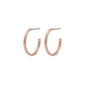 BELLA semi-hoop earrings rosegold-plated feature a polished, medium-sized tribal-inspired design, highlighting the metal's natural glow in a classic, effortless shape.
