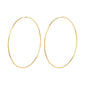 SANNE X-large gold-plated hoop earrings by Pilgrim, featuring a sleek, airy design for a chic, feminine look. Perfect for stylish, effortless elegance.