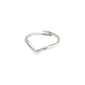 LULU stack ring silver-plated with a curved, sophisticated design from Pilgrim's stackable collection, enhancing personal style and elegance. Perfect for mixing with other rings.
