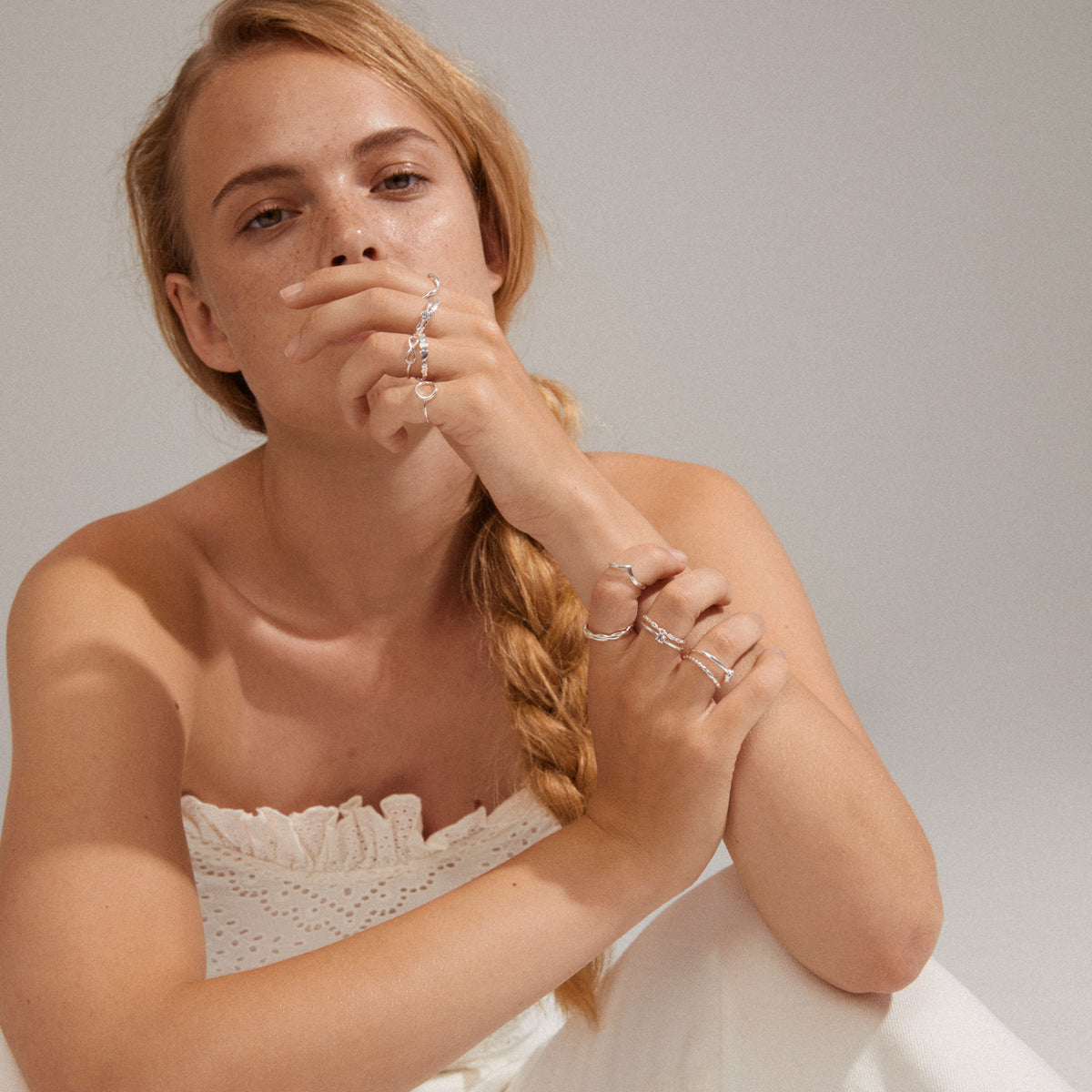 LULU stack ring sølvbelagt