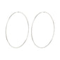 SANNE X-large hoop earrings, silver-plated, with sleek design and 60 mm size, perfect for adding elegance and femininity to any outfit.