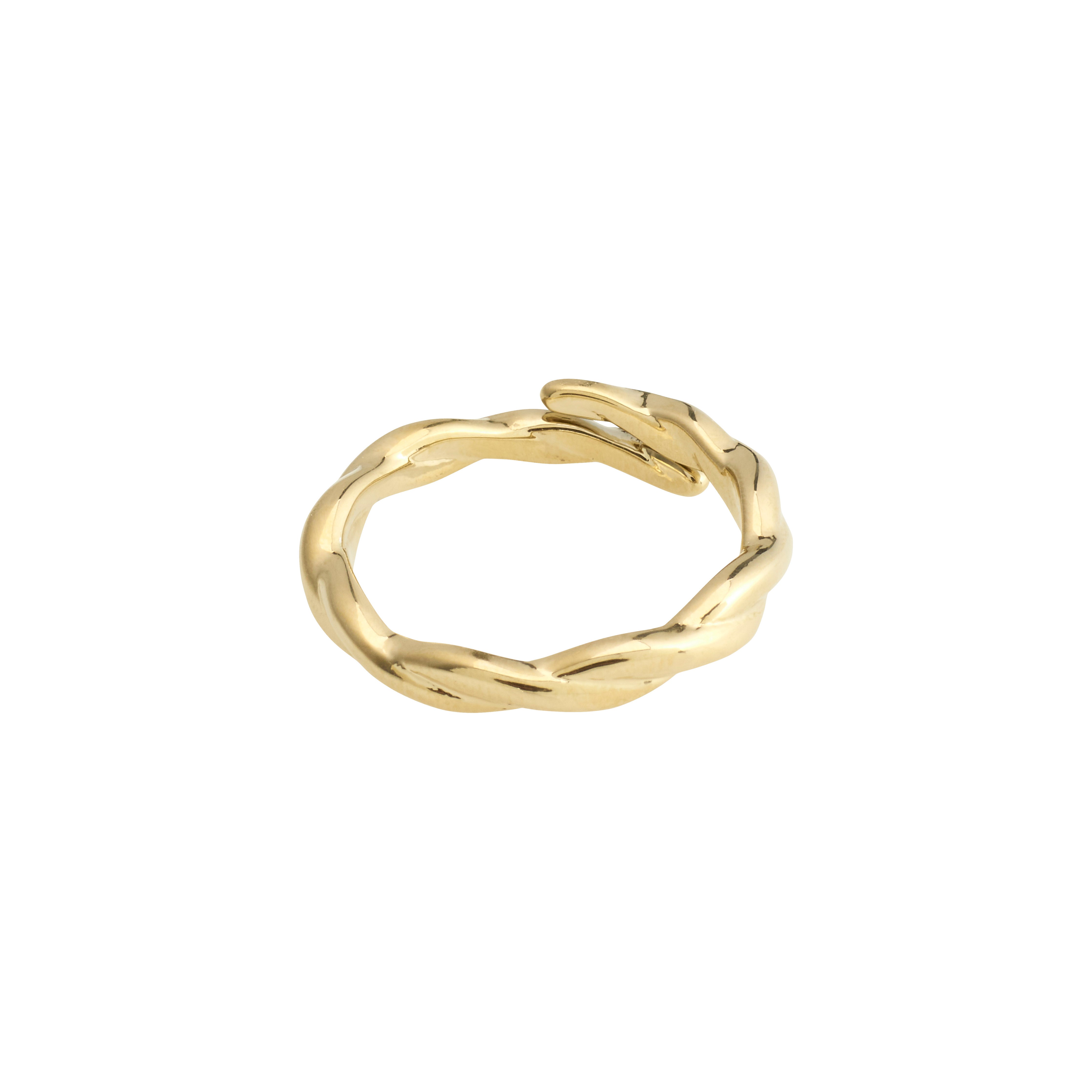 LULU twirl stack ring gold-plated with a twisted design, ideal for stacking, reflecting Pilgrim's blend of timeless and trendy Danish craftsmanship.