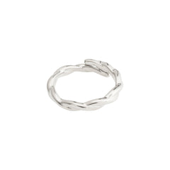 LULU Wirbelstapelring, versilbert