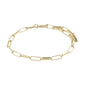 Gold-plated RONJA bracelet, showcasing simple rectangular chain links for a trendy and confident look, perfect for fashion-forward individuals.