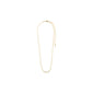 RONJA necklace gold-plated featuring elongated rectangular links, showcasing a modern interpretation of classic design on a white background.