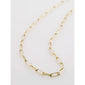 RONJA gold-plated necklace with elongated rectangular links, showcasing a blend of classic and modern style, perfect for trendsetters seeking timeless elegance.