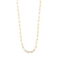 RONJA gold-plated necklace featuring bold rectangular links in a simple, elegant design, perfect for adding a timeless touch to any outfit.