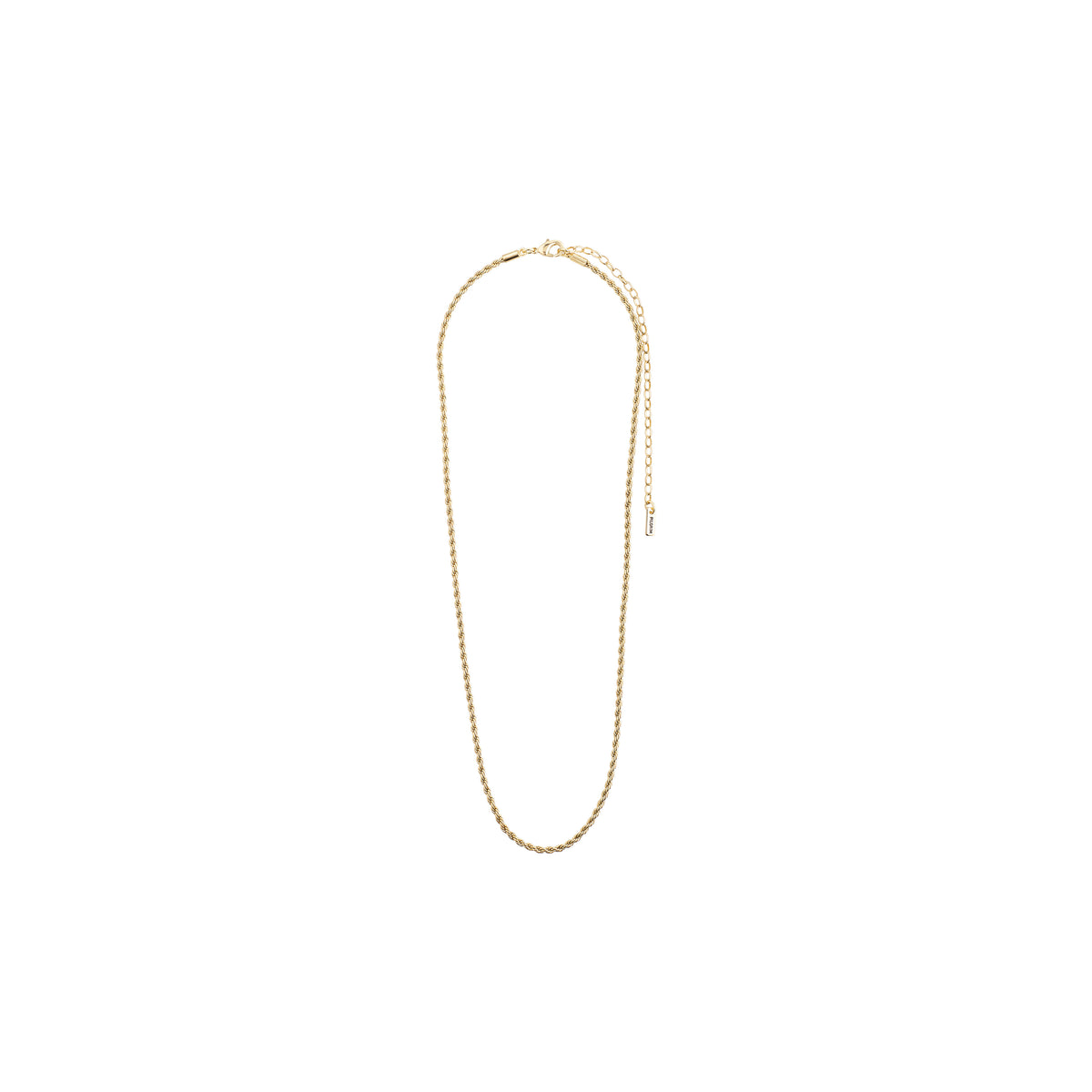 PAM robe chain necklace, gold-plated, featuring a chunky twisted cord design on a white background, measuring 40 + 9 cm, ideal for timeless style.