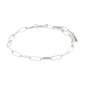 RONJA bracelet silver-plated, featuring bold rectangular links for a striking look, displayed on a white background. Perfect for combining with other fine chains.