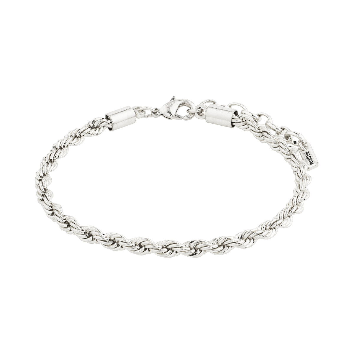 Silver-plated PAM robe chain bracelet with clasp, a timeless yet trendy fashion accessory, perfect for versatile styling.