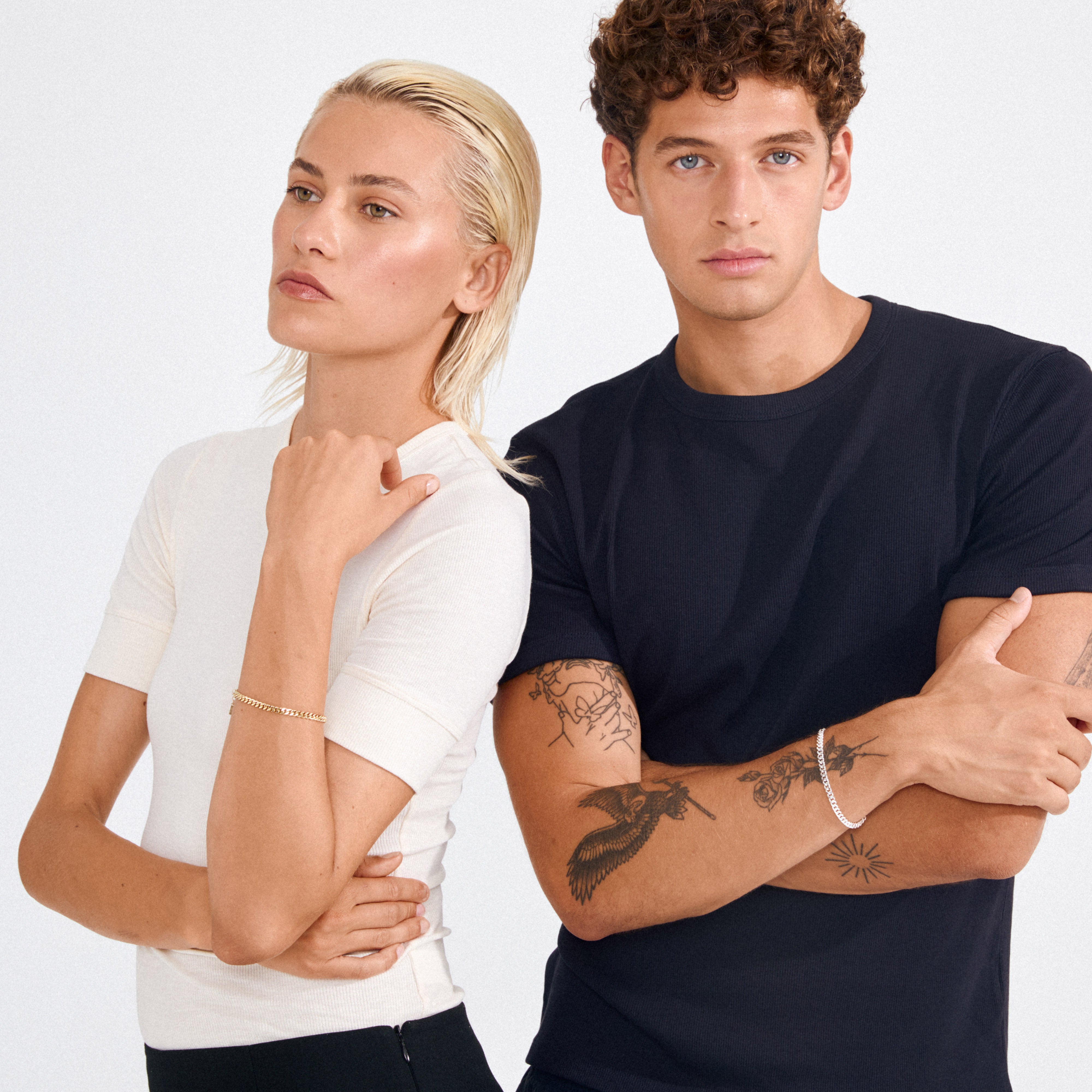 FUCHSIA Panzerkettenarmband, versilbert