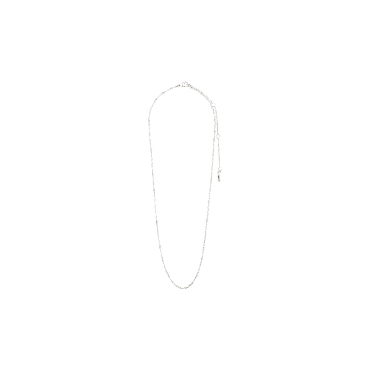 PERI twirl necklace, silver-plated, features a minimalist design with intricate twists, perfect for adding a feminine touch to any outfit.
