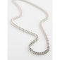 FUCHSIA recycled curb chain halskæde sølvbelagt