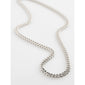 FUCHSIA curb chain necklace, silver-plated, 40 + 9 cm, offering a classic yet edgy style from Pilgrim's Classic collection.